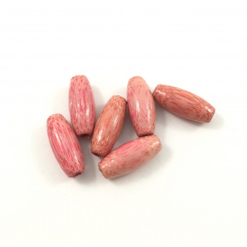Pink bambo 17x7 mm beads*